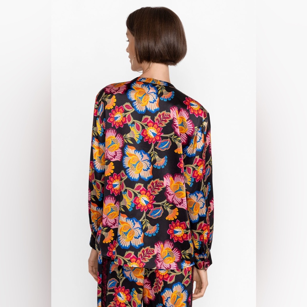 Johnny Was Multicolor Floral Button Down Shirt - Picture 2 of 10